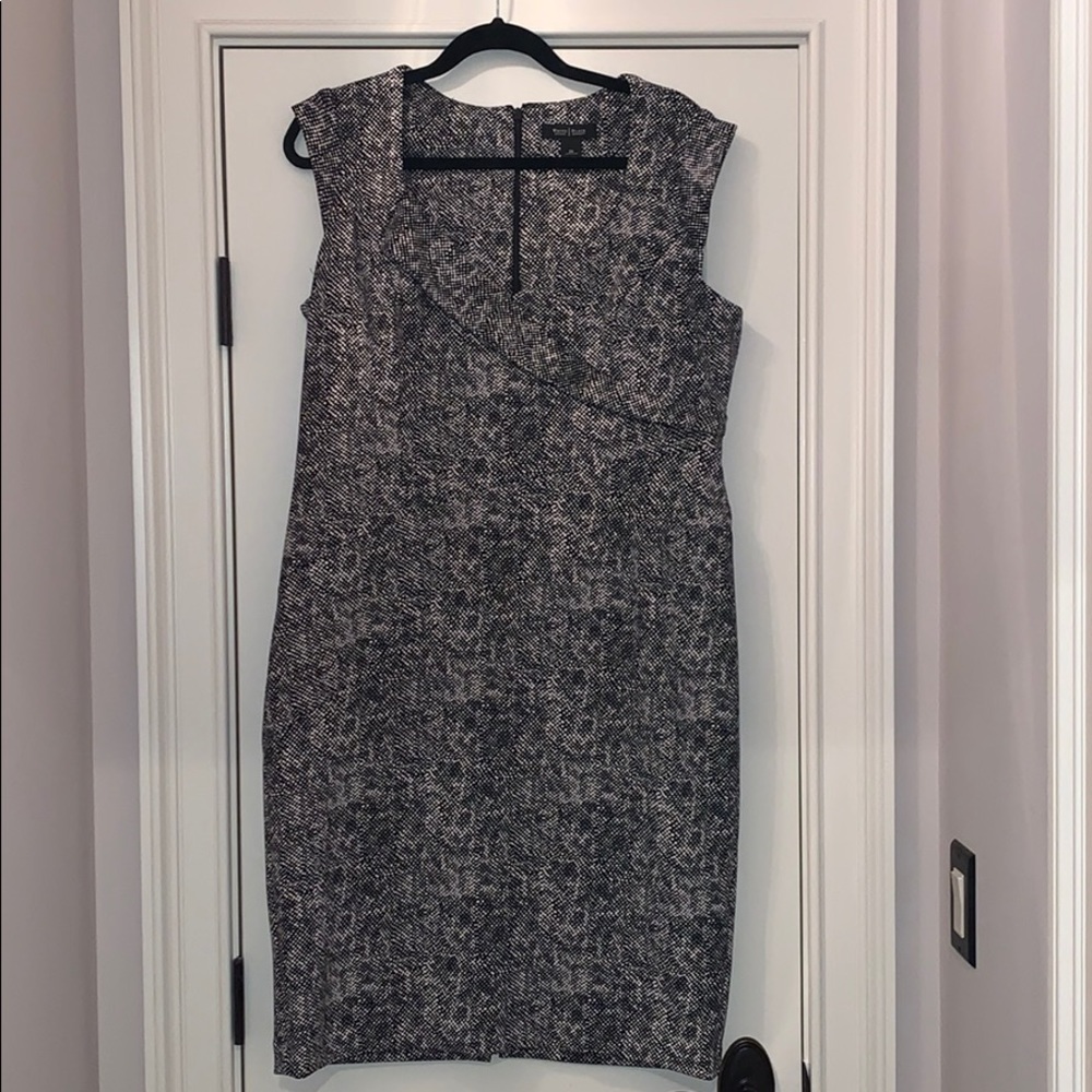 WHBM Black/White tweed dress